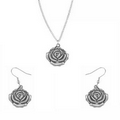 Flower of the Month Pendant & Earring Gift Set - June/ Rose